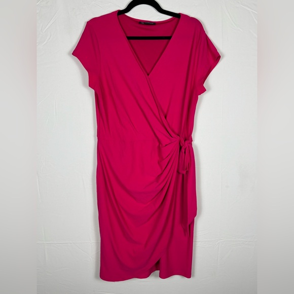 INC Dress Wrap Jersey Hot Pink- XL - Picture 2 of 9